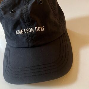 Aime leon dore black nylon cap